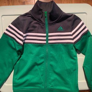 Adidas Boys Training Track Jacket, Green/ Gray (5)
